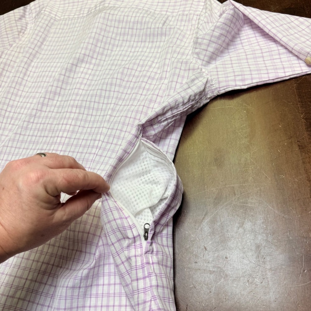 Eddie Bauer Travex‎ Shirt Womens XL Purple Plaid Long Sleeve Button Up Hiking - Picture 8 of 8